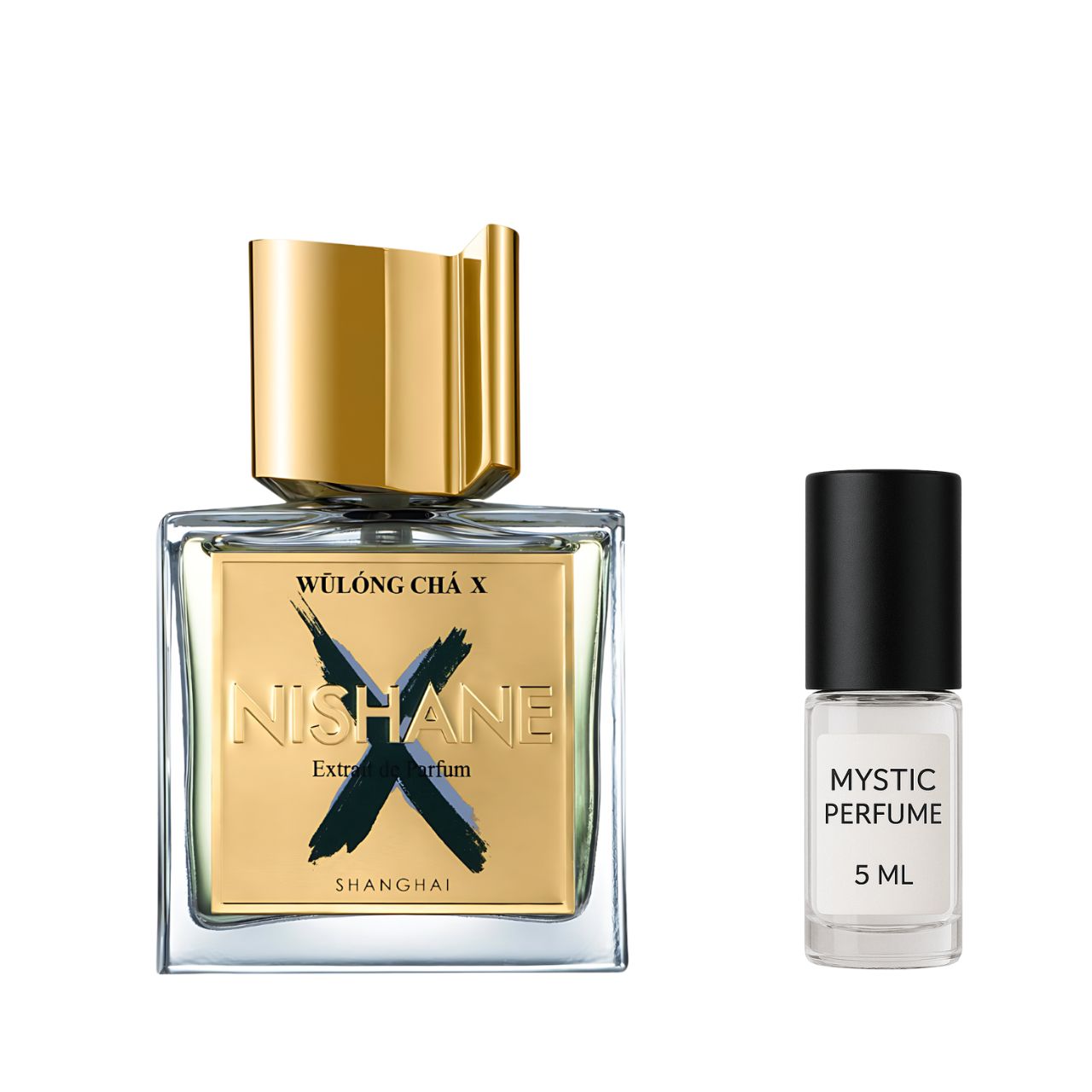 Nishane Wulong Cha X sample vial label detail