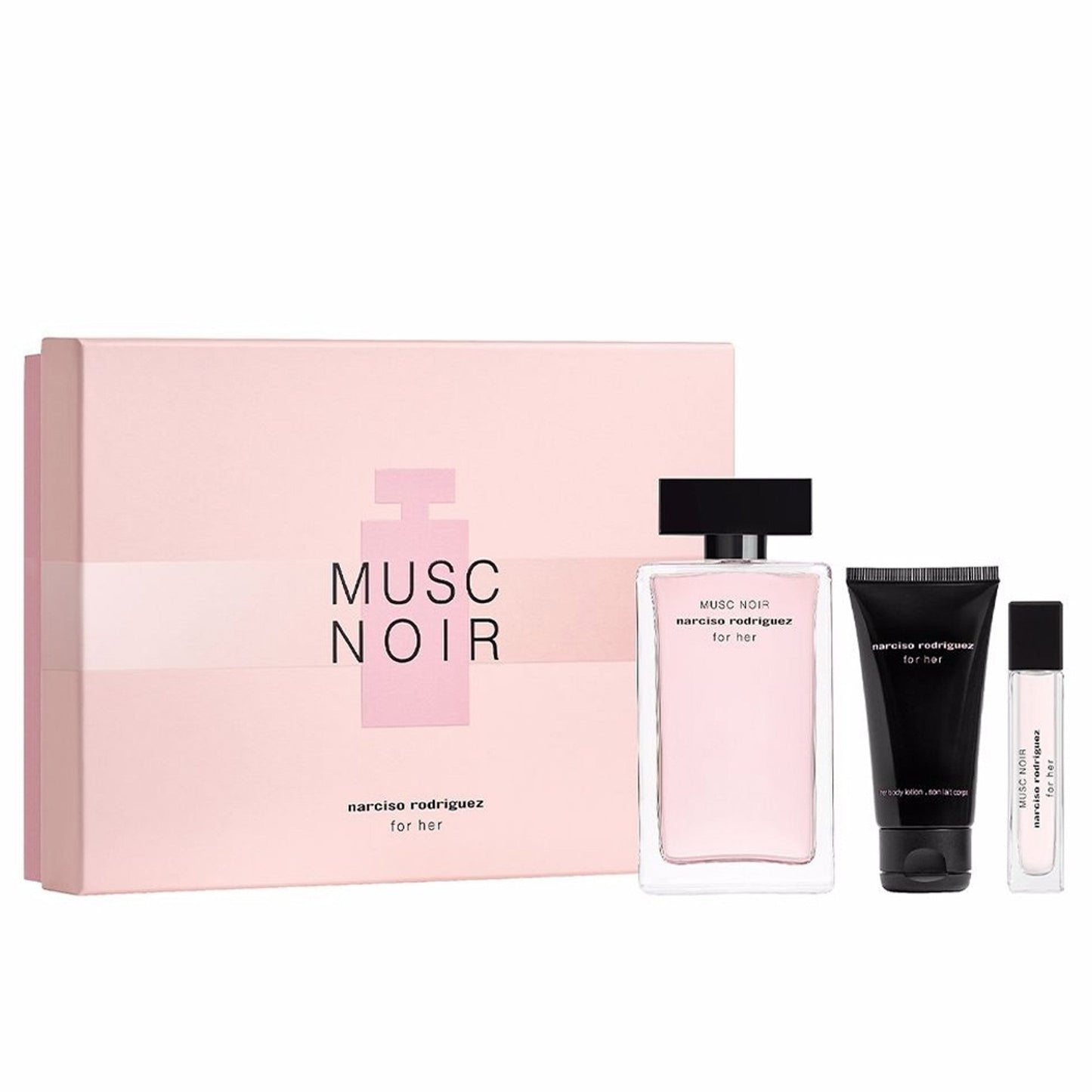 Narciso Rodriguez Musc Noir Eau de Parfum bottle close-up detail