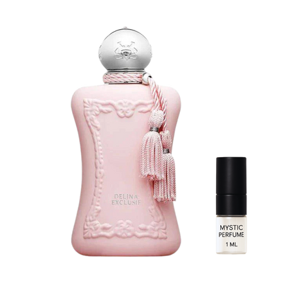 Parfums de Marly Delina Exclusif Parfum sample vial label detail