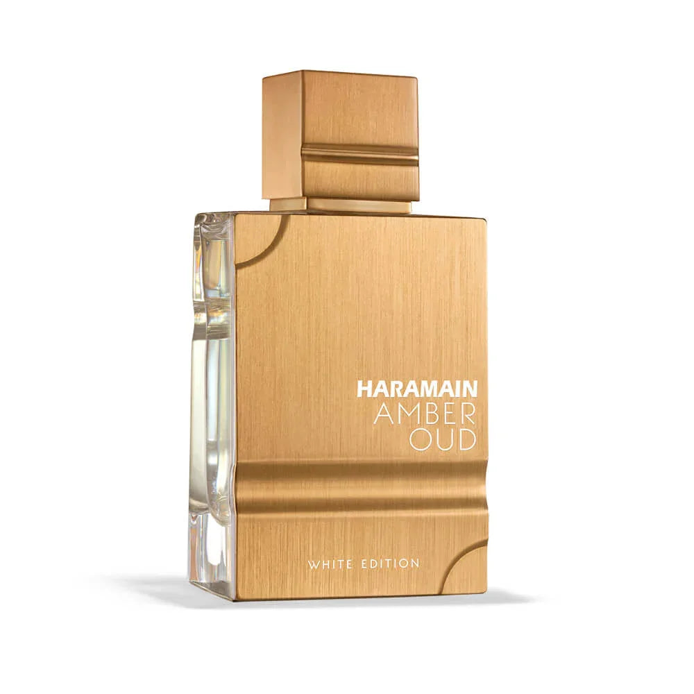 Al Haramain Amber Oud White Edition Eau de Parfum bottle and box