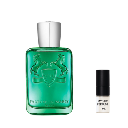 Parfums de Marly Greenley Parfum sample vial label detail