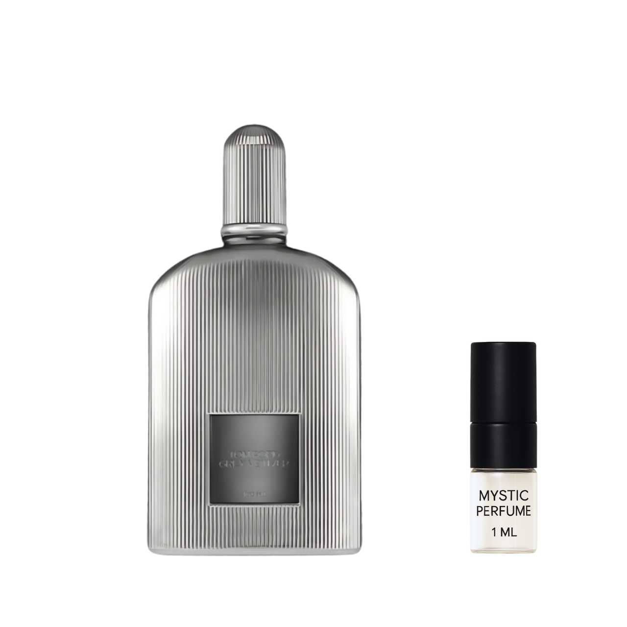 Tom Ford Grey Vetiver Parfum sample vial label detail
