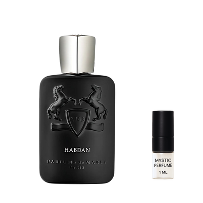 Parfums De Marly Habdan Parfum sample vial label detail