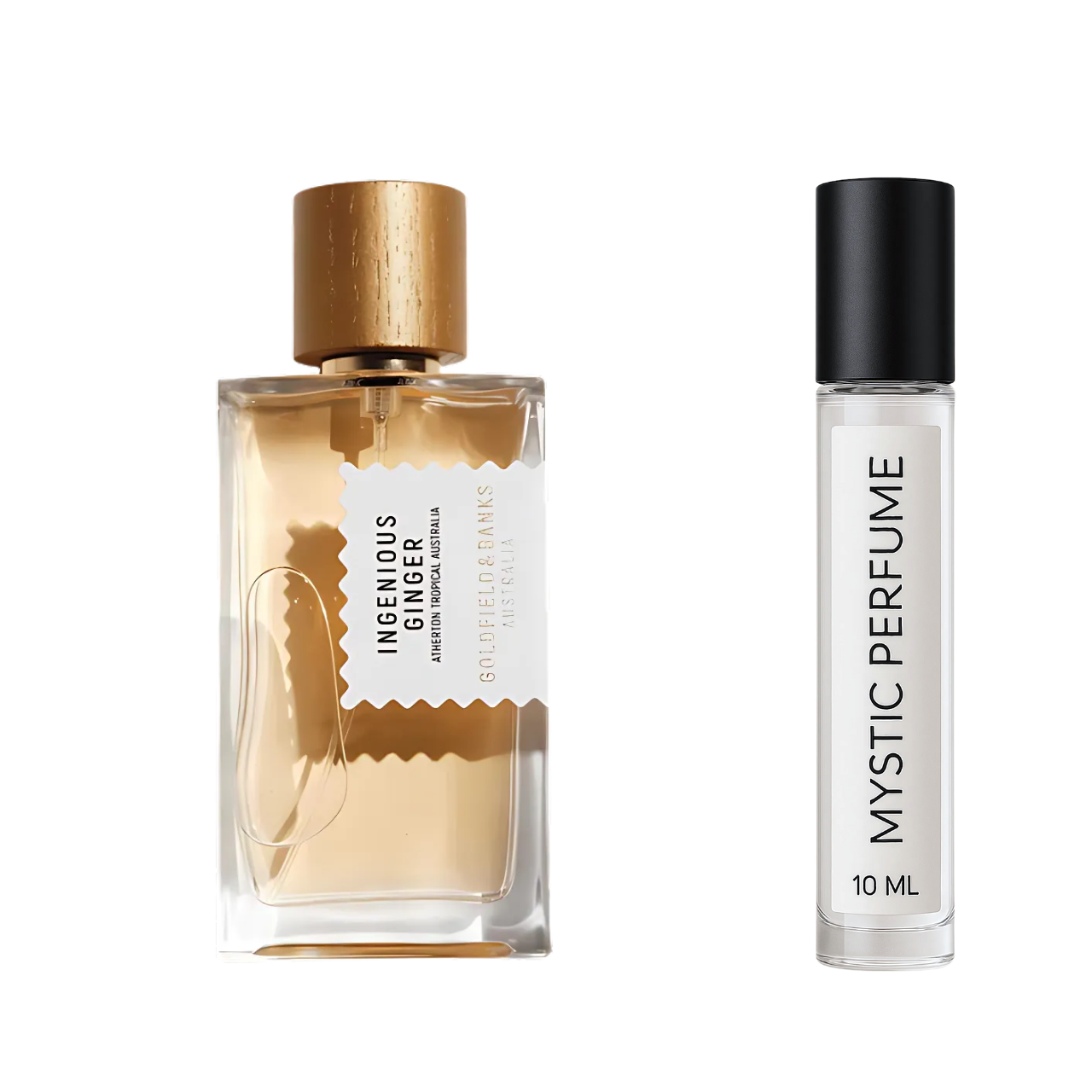 Goldfield & Banks Ingenious Ginger sample vial label detail