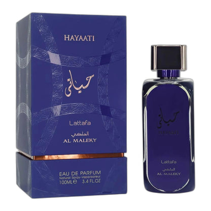 Lattafa Hayaati Al Maleky Eau de Parfum perfume bottle