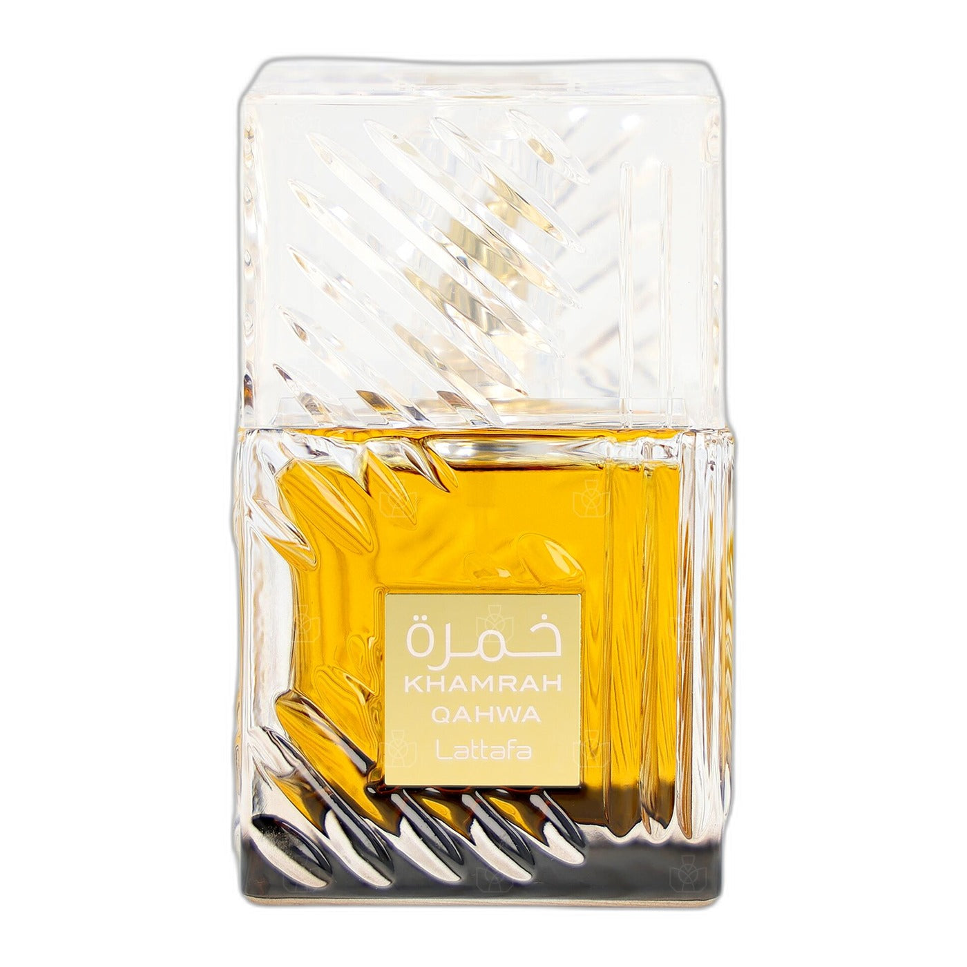 Lattafa Khamrah Qahwa Eau de Parfum perfume bottle