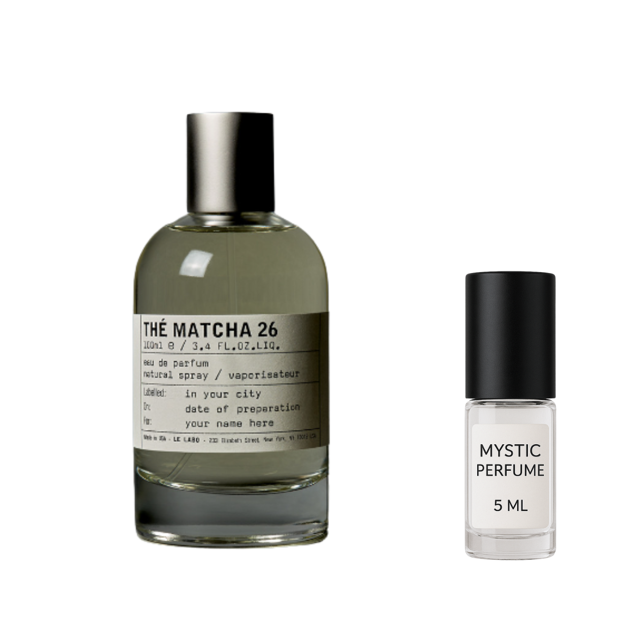 Le Labo Matcha 26 sample vial label detail