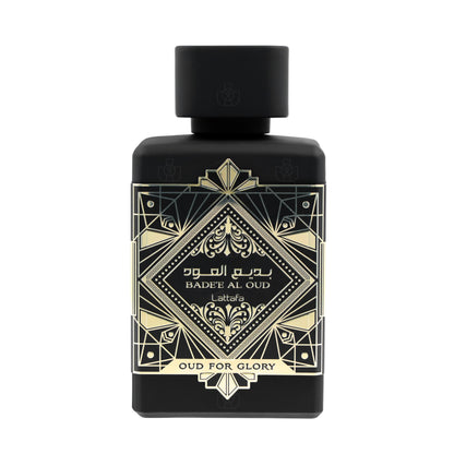 Lattafa Bade'e Al Oud Oud For Glory Eau de Parfum packaging box