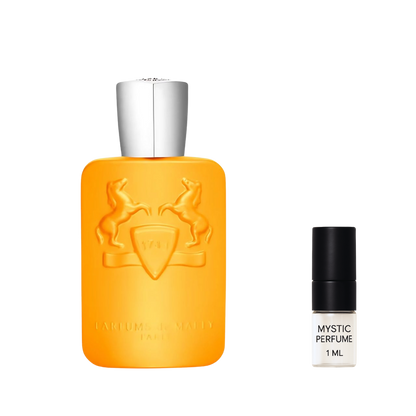 Parfums de Marly Perseus Parfum sample vial label detail